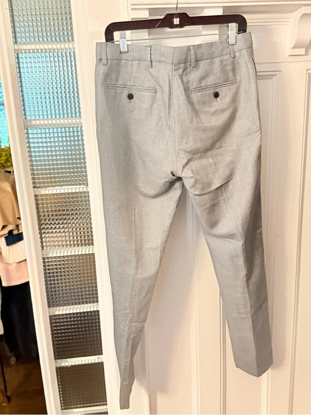 Club Monaco Men’s Sutton Slim Fit Navy Houndstooth Pants Sz 32x32 NWT